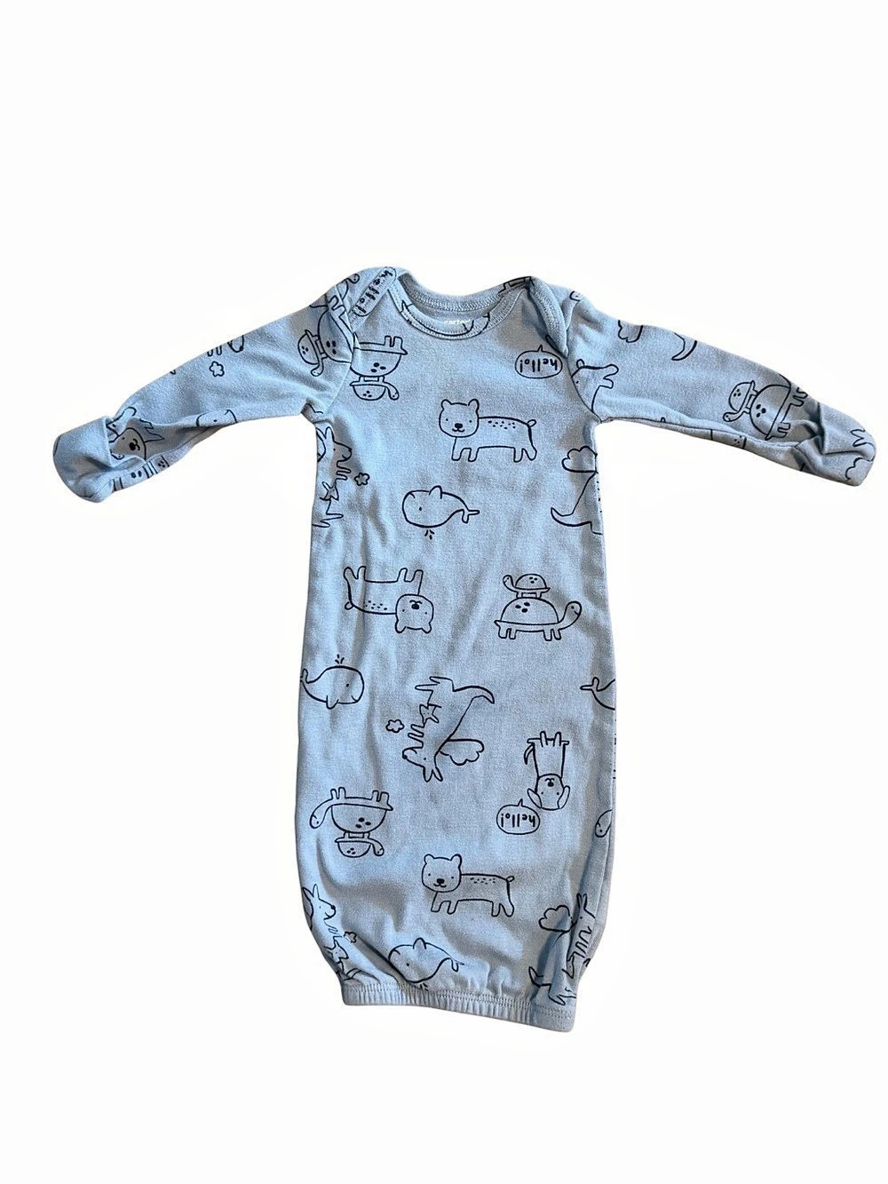 Carter's Baby Blue Animal Print Footie